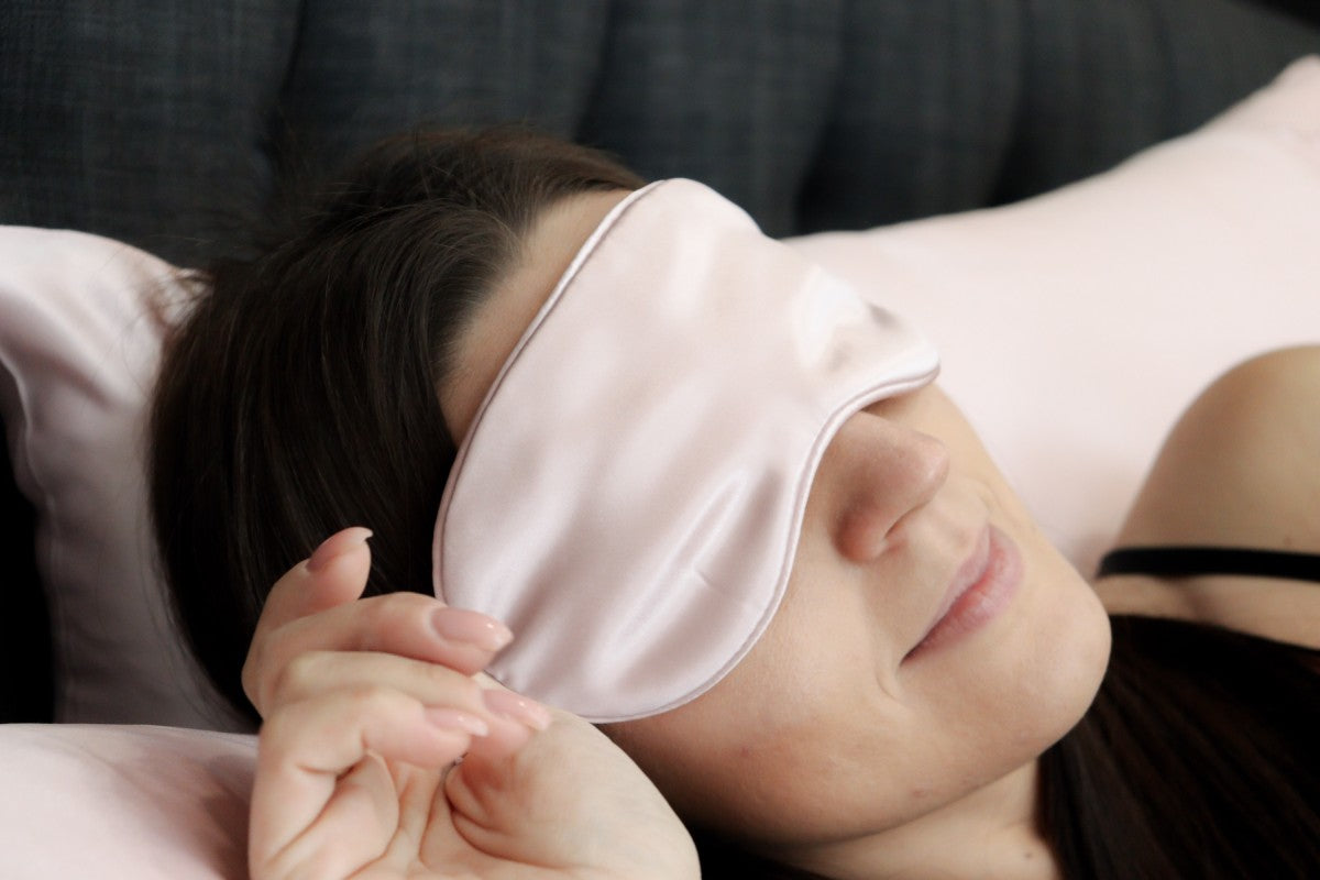 Silk sleeping mask Dreamwithus premium 22 mm - Pink