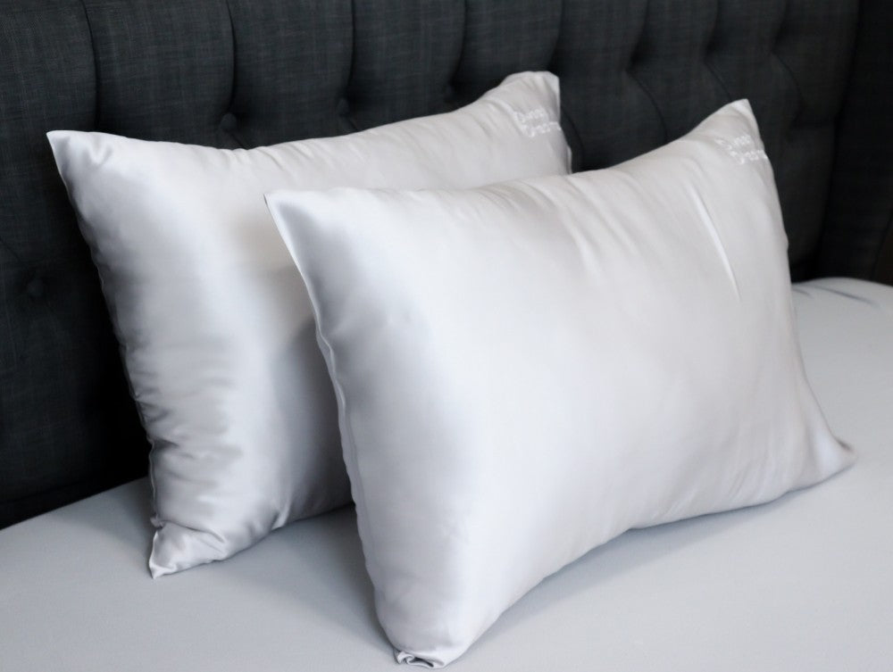 Silk Pillowcase Dreamswithus Premium Silver grey