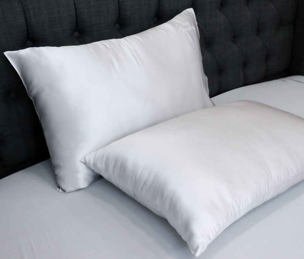 Silk Pillowcase Dreamswithus Premium Silver grey